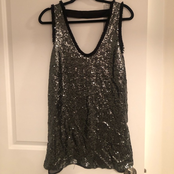 ⛓️ ZARA - Women’s Sequin Mini Dress with Low Back - Size M ⛓️ - Picture 3 of 7